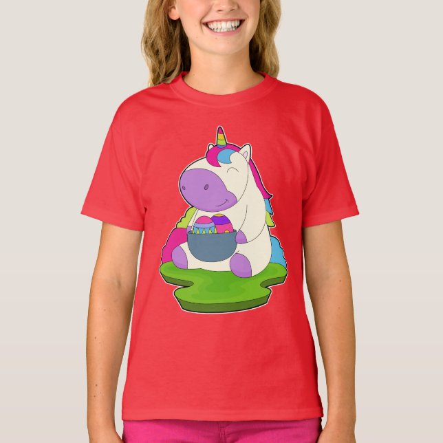 T-shirt OEufs de Pâques Unicorne (Devant)