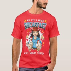 T-shirt Oeufs De Poulet - Mes Animaux Font Le Petit Déjeun