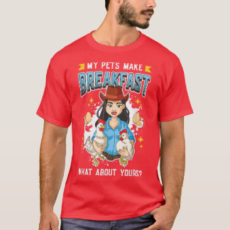 T-shirt Oeufs De Poulet - Mes Animaux Font Le Petit Déjeun