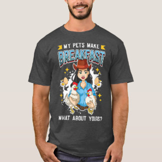 T-shirt Oeufs De Poulet - Mes Animaux Font Le Petit Déjeun