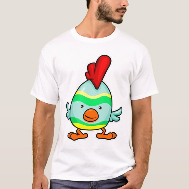 T-shirt OEufs de poussin rayés (Devant)