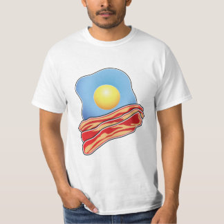 T-shirt Oeufs et jambon bleus