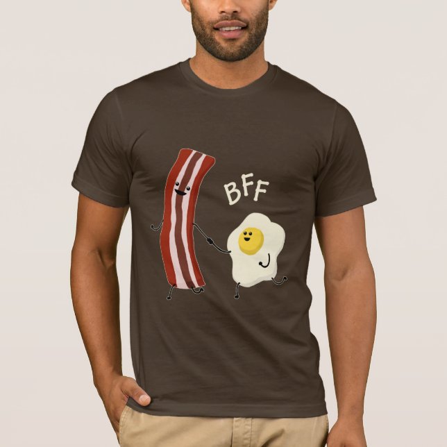 T-shirt Oeufs et lard, tee - shirt de BFF (Devant)