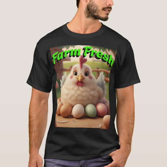 T-shirt Oeufs frais de ferme (Devant)