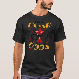 T-shirt OEufs frais de ferme Poulet avec lunettes