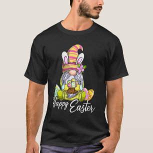T-shirt Oeufs Gnome de Pâques Chasse Panier mignet Joyeux 