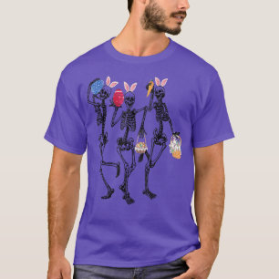 T-shirt Oeufs Jour de Pâques Skeletons Danser Bunny Ear 20