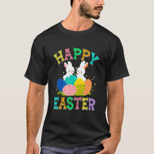 T-shirt Oeufs lapins de lapin Joyeux Jour de Pâques Mignon