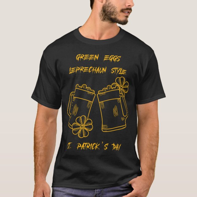 T-shirt Œufs verts, façon leprechaun – St. Patrick	 (Devant)