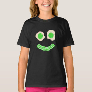 T-shirt Oeufs verts Jambon Smile Face Brunch Petit déjeune