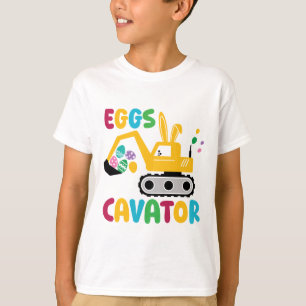 T-shirt OEufsCavateur Garçon de Pâques amusant Excavateur 
