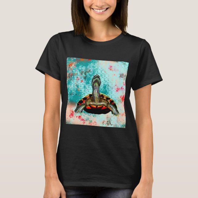 T-shirt Oeuvre Abstraite de tortue (Devant)