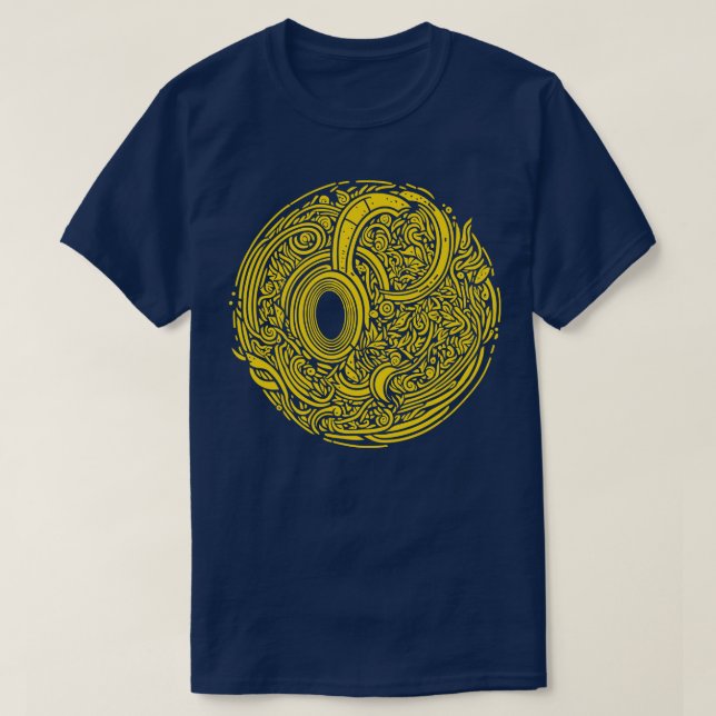 T-shirt Oeuvre Abstraite Doodle Art Rouge (Design devant)