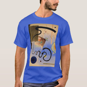 T-shirt Oeuvre Abstraite Kandinsky Bleu royal profond