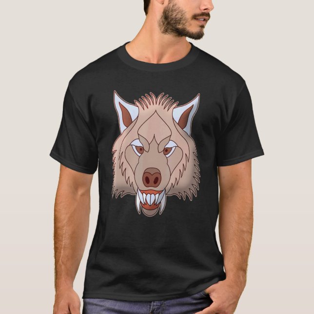 T-shirt Oeuvre Abstraite Wolf Motif Predator Face Wolfs 1 (Devant)