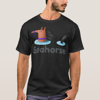 T-shirt Oeuvre amusante de Seahorse montrant nager drôle a