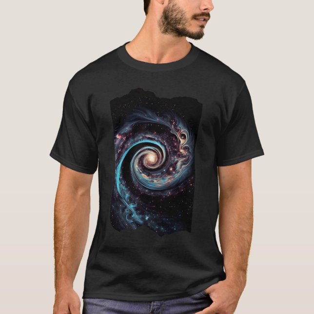 T-shirt Oeuvre cosmique de galaxie céleste (Devant)