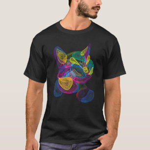 T-shirt Oeuvre Créative Pour Chat Coloré Kitten