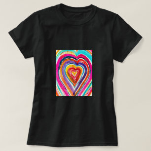T-shirt OEuvre d'aquarelle du coeur
