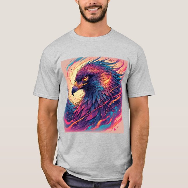 T-shirt Œuvre d'art Aigle Vibrant (Devant)