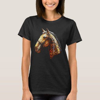 T-shirt Œuvre d'art chevaline Thème de cheval monté Animal