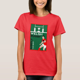 T-shirt Œuvre d'art de fan de rugby du pays de Galles