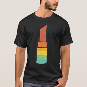 T-shirt Œuvre d'art de rouge à lèvres vintage en détresse 