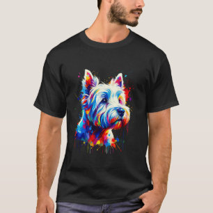 T-shirt Œuvre d'art éclaboussée West Highland White Terrie