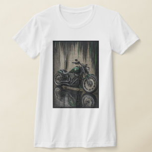 T-shirt Œuvre d'art en mosaïque Bobber de la forêt émeraud