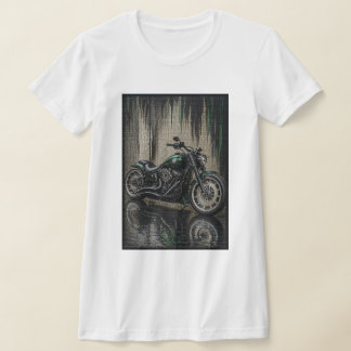 T-shirt Œuvre d'art en mosaïque Bobber de la forêt émeraud