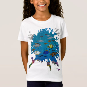 T-Shirt Œuvre d'art faite main - profondeurs de l'océan