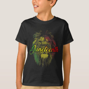 T-shirt œuvre d'art junenth drapeau africain histoire noir