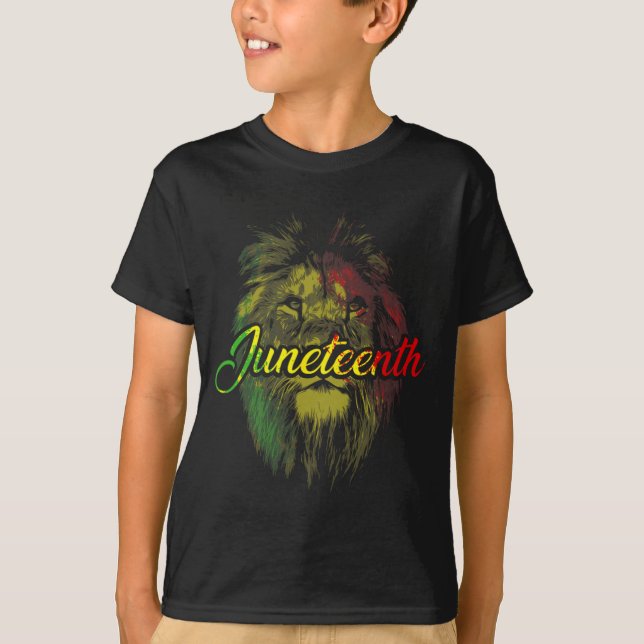 T-shirt œuvre d'art junenth drapeau africain histoire noir (Devant)