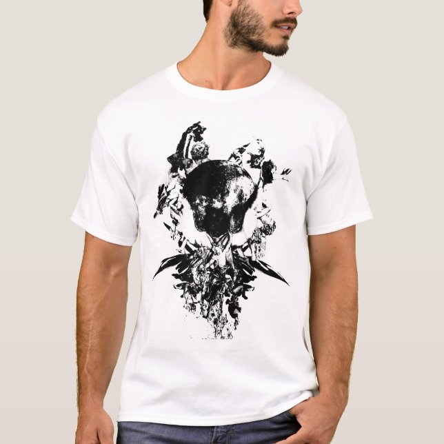 T-shirt OEuvre d'art originale #3 Noir et blanc (Devant)