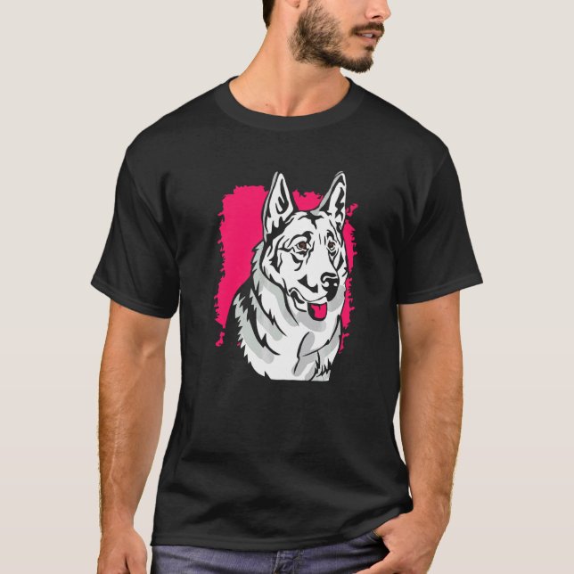 T-shirt Œuvre d'art représentant le visage d'un Berger Bla (Devant)