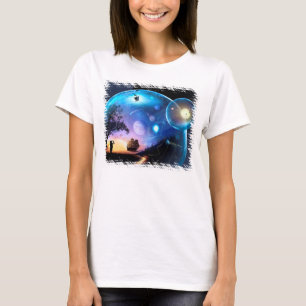 T-shirt Œuvre d'art sur l'exploration spatiale : vaisseau