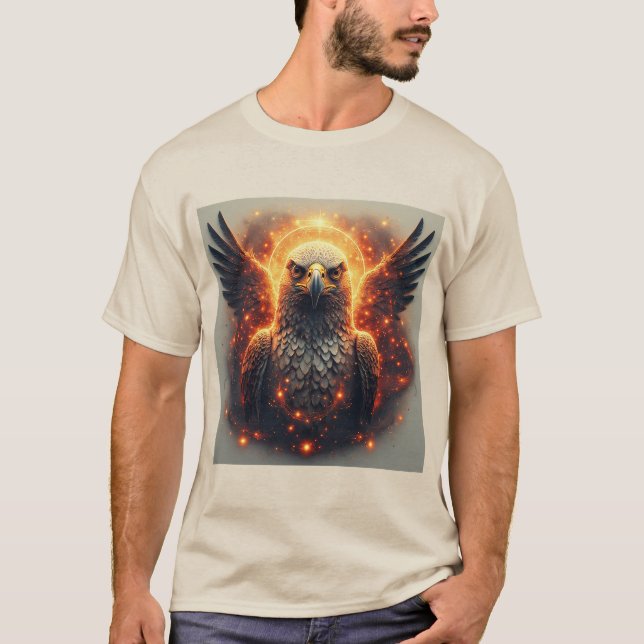 T-shirt Œuvre d'art Vibrant Aigle (Devant)