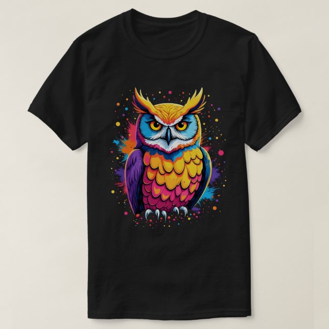 T-shirt OEuvre d'artisanat de la Chouette Oiseau nocturne (Design devant)