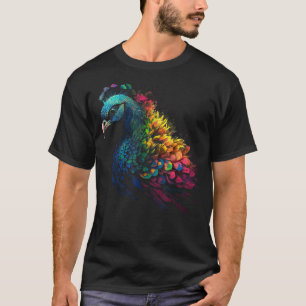 T-shirt Oeuvre d'artiste Peacock Animal Motif Peacock