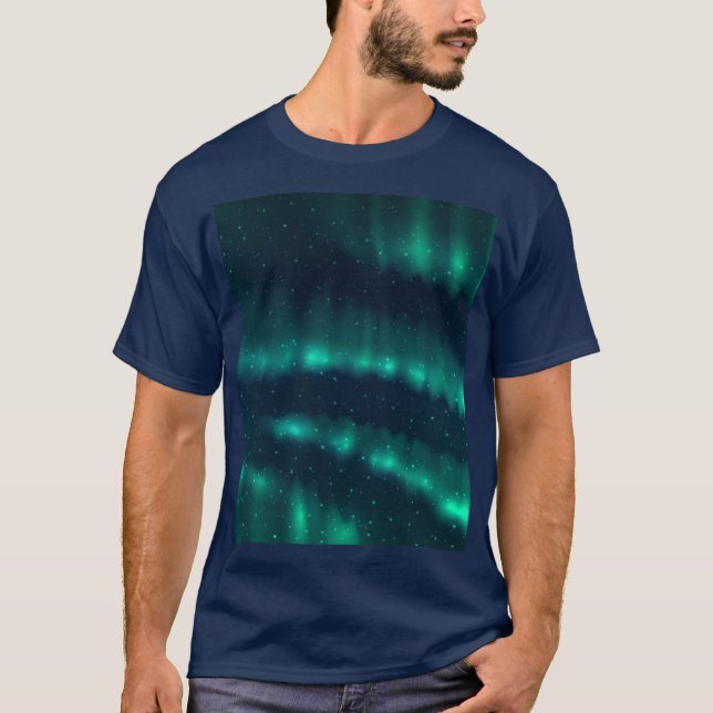 T-shirt OEuvre d'Aurora Borealis sur les neiges du Nord (Devant)