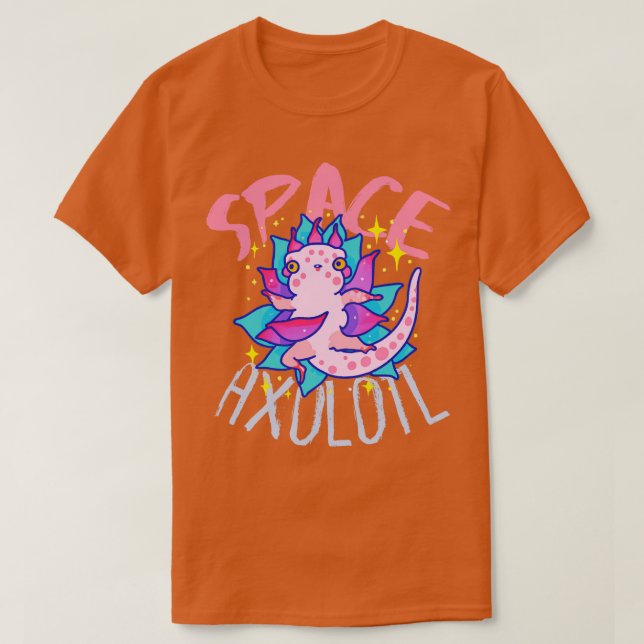 T-shirt Oeuvre d'Axolotl de l'espace psychédélique mignonn (Design devant)