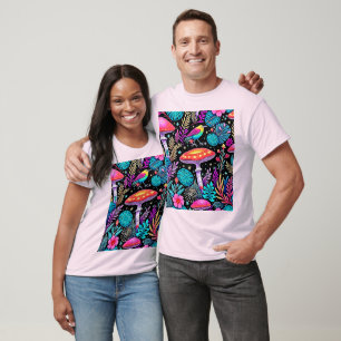 T-shirt Oeuvre de champignons de la forêt enchantée