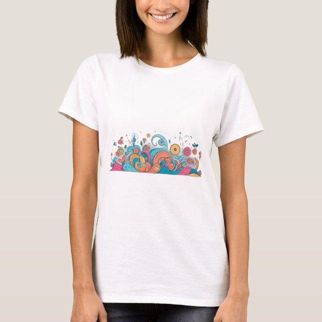 T-shirt Oeuvre de Doodle Quirky - Illustrations joueuses (Devant)
