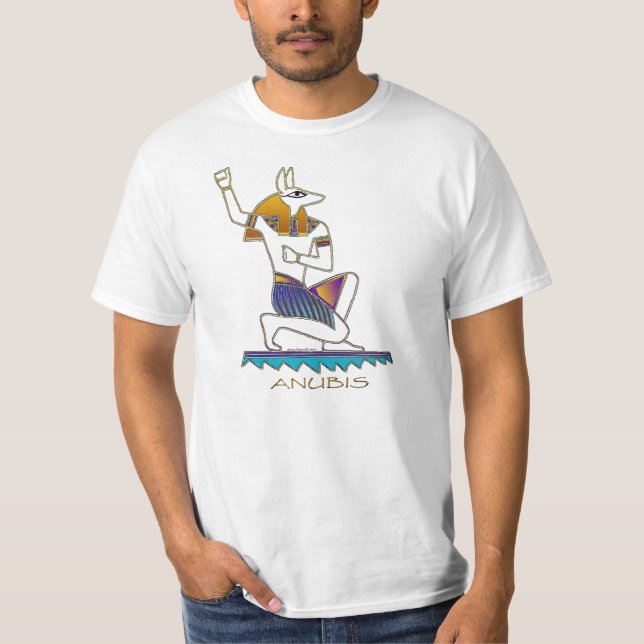 T-shirt Oeuvre de l'ancien Dieu égyptien ANUBIS (Devant)