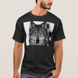 T-shirt Oeuvre de Loup noir et blanc