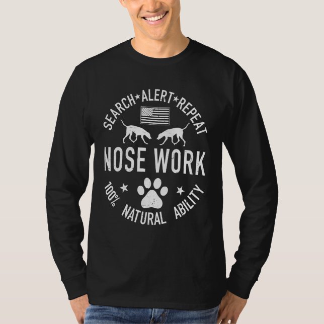 T-shirt OEuvre de nez Chien Sport Entraînement Recherche A (Devant)