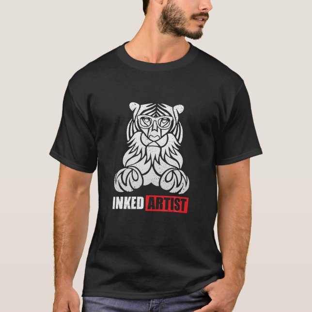 T-shirt Oeuvre de tatouage d'artiste Abstraite (Devant)