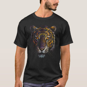T-shirt Oeuvre de tigre Mandala Animal Tiger