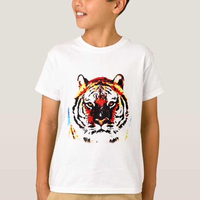 T-shirt Oeuvre de tigres sauvages (Devant)