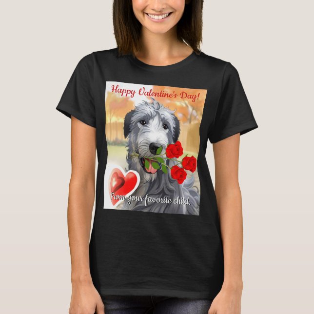 T-shirt Oeuvre de Valentine Irish Wolfhound (Devant)